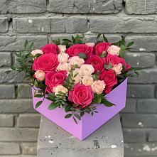 Цветочная композиция из Розы в коробке в Новом Ургале