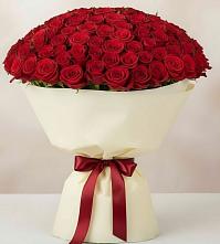 Букет 101 Красная роза Милано в Новом Ургале