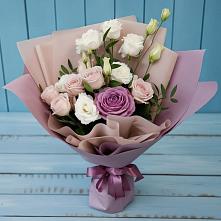 Букет цветов из:  Розы и Лизиантусы #REPLACE_PRED# Новом Ургале