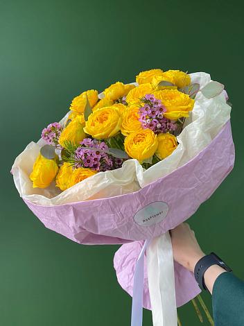 Букет Кустовые желтые розы в Новом Ургале