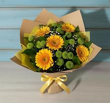 Букет цветов из:  Герберы и Хризантемы #REPLACE_PRED# Новом Ургале
