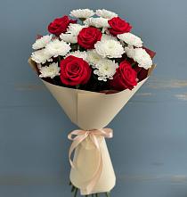 Букет цветов из:  Розы и Хризантемы #REPLACE_PRED# Новом Ургале