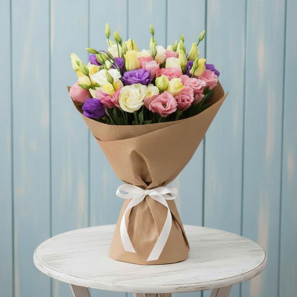 Букет цветов из: Лизиантусы в Новом Ургале