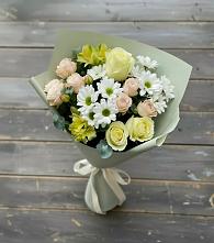 Букет цветов из:  Альстромерии, Розы и Хризантемы #REPLACE_PRED# Новом Ургале