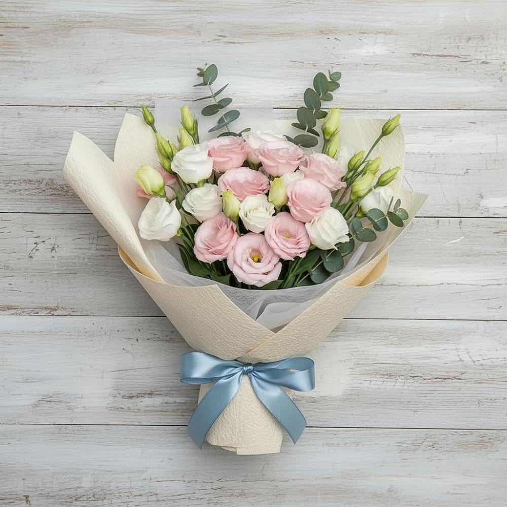 Букет цветов из: Лизиантусы в Новом Ургале